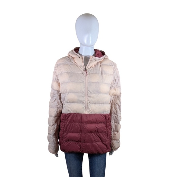 Eddie Bauer Pink Down Feather Puffer Coat Size L - Picture 1 of 6
